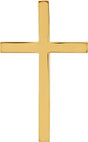 18K Yellow 25.7x15.7 mm Cross Pendant