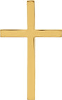 18K Yellow Gold 25.7x15.7 mm Cross Pendant