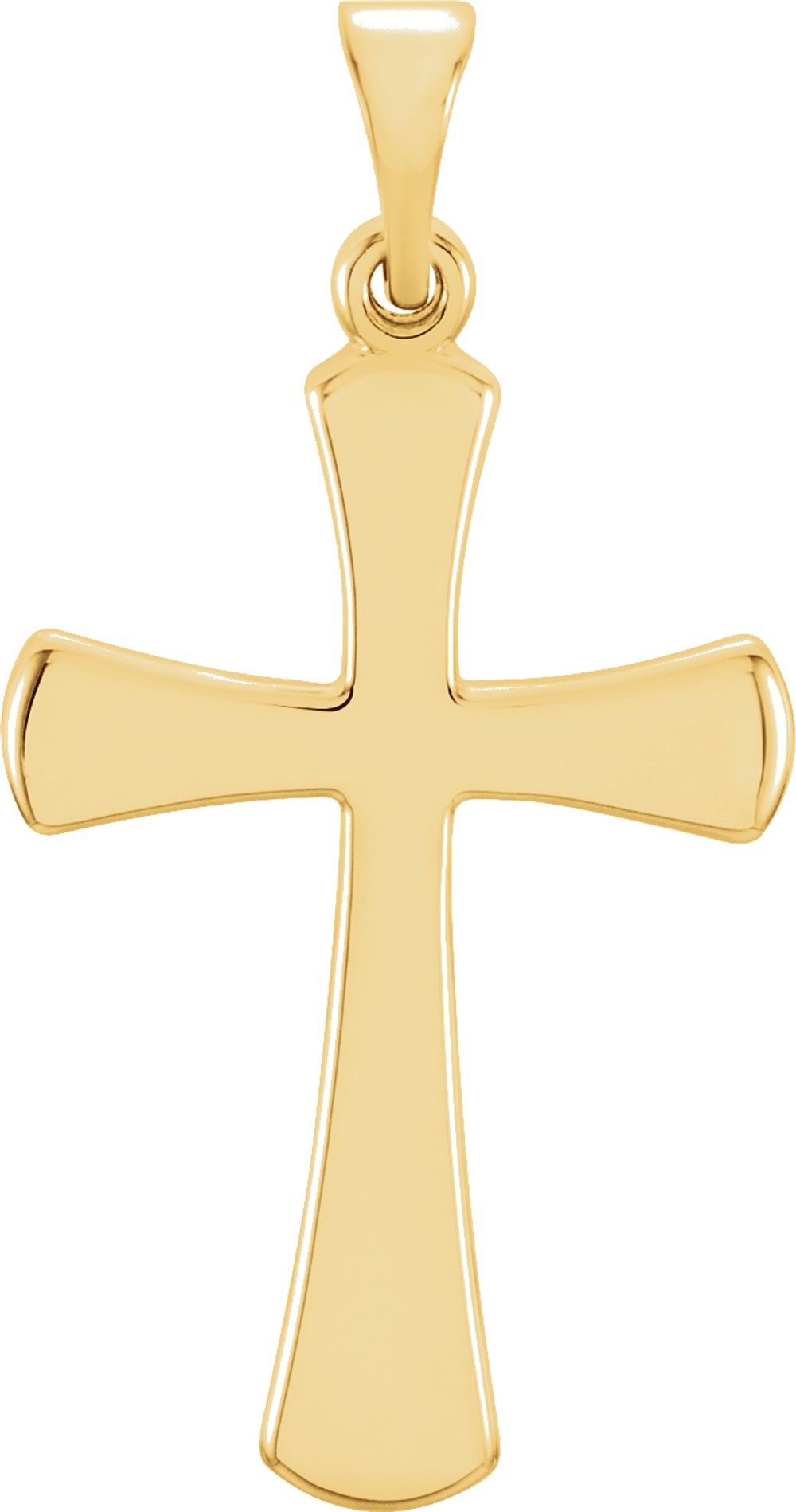 18K Yellow Cross Pendant