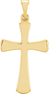 18K Yellow Cross Pendant