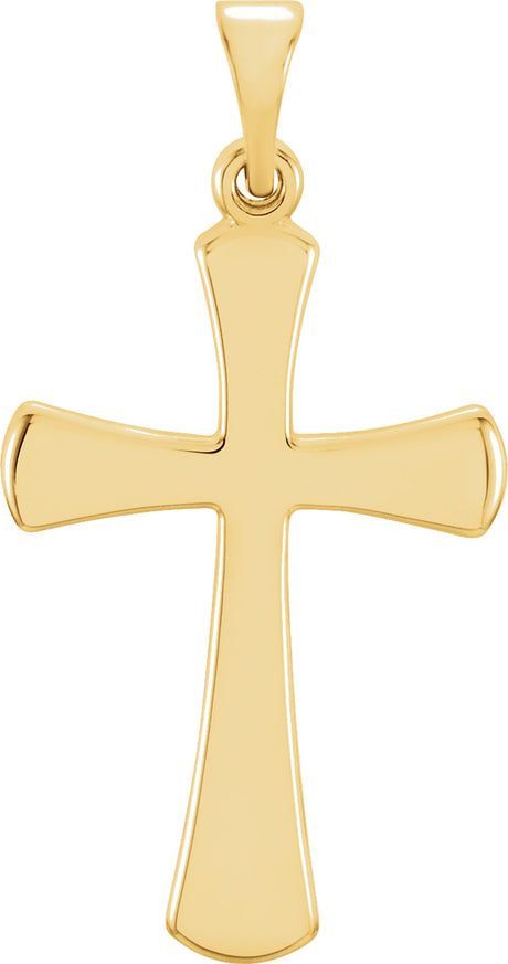 18K Yellow Cross Pendant