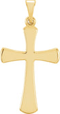 18K Yellow Cross Pendant