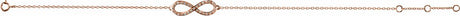 14K Rose Gold 1/6 CTW Natural Diamond Infinity-Inspired 7-8" Bracelet