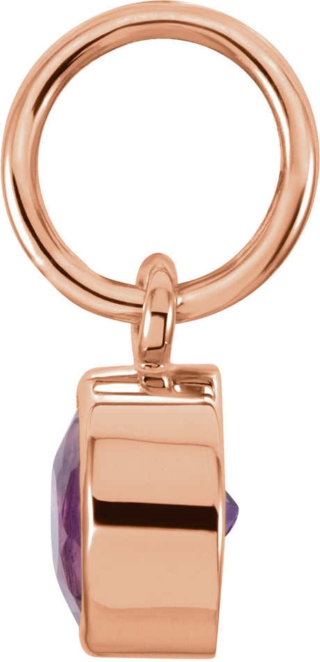 14K Rose Posh Mommy® Imitation Amethyst Charm