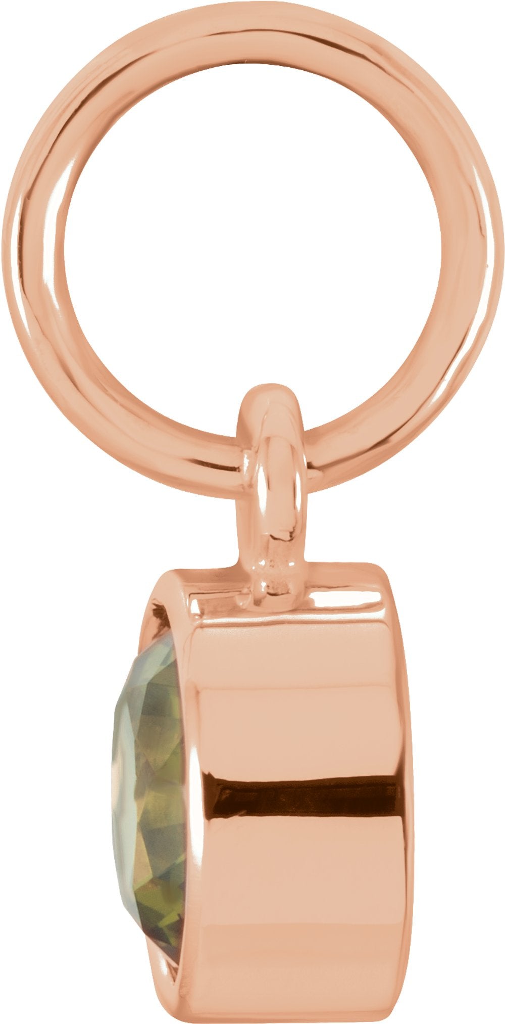 14K Rose Posh Mommy® Imitation Peridot Charm