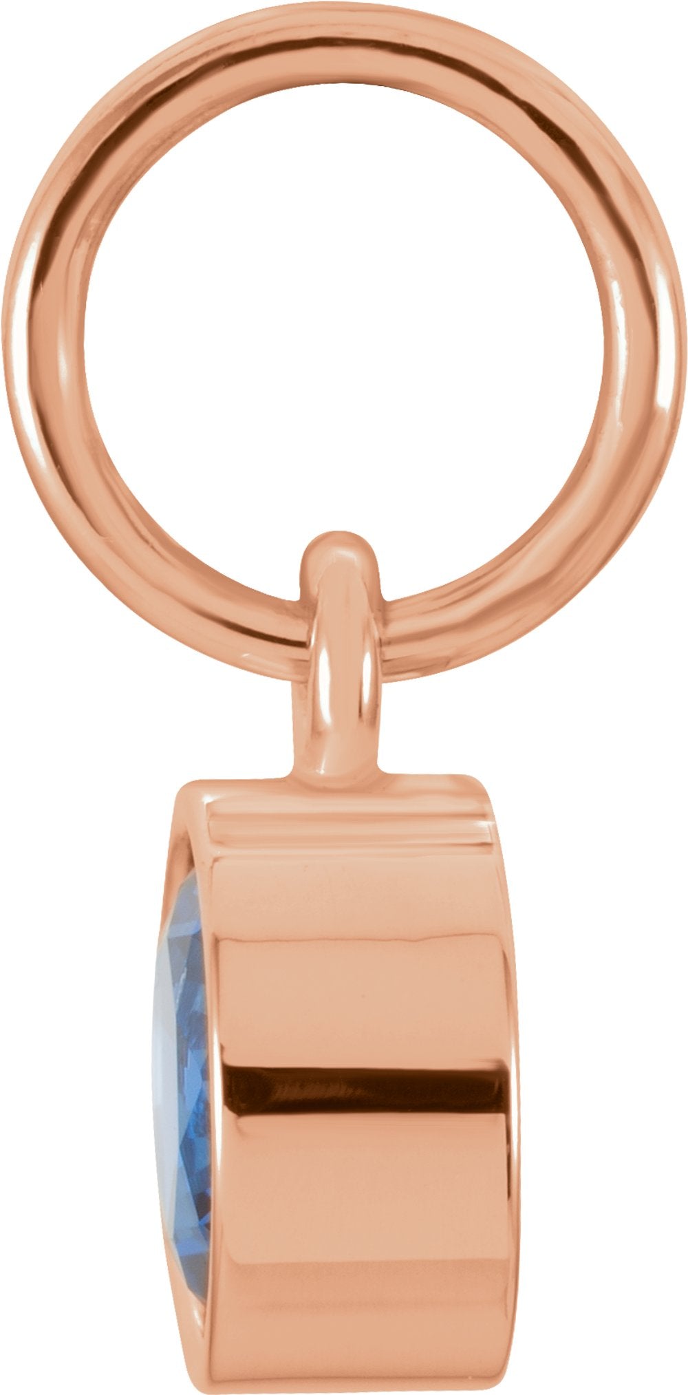 14K Rose Posh Mommy® Imitation Blue Sapphire Charm/Pendant
