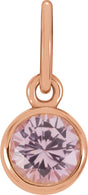 14K Rose Gold Posh Mommy® Imitation Pink Tourmaline Charm/Pendant