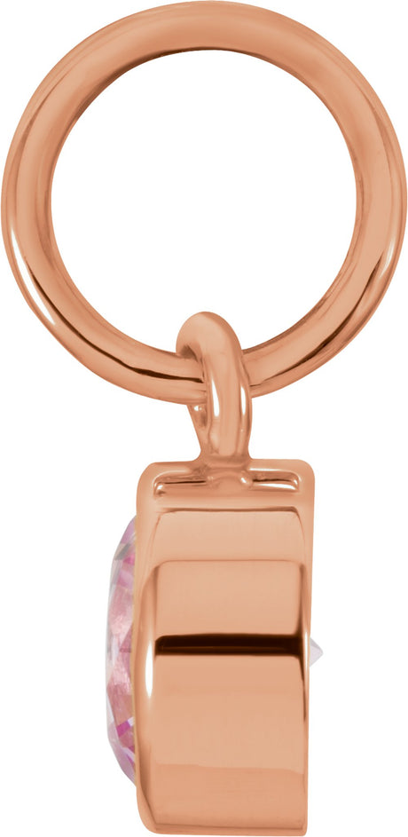 14K Rose Posh Mommy® Imitation Pink Tourmaline Charm