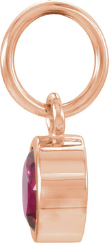 14K Rose Posh Mommy® Imitation Mozambique Garnet Charm/Pendant