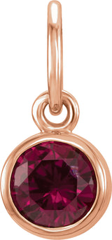 14K Rose Posh Mommy® Imitation Mozambique Garnet Charm/Pendant