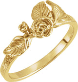 14K Yellow Floral Ring