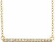 14K Yellow 1/6 CTW Lab-Grown Diamond Bar 16-18" Necklace