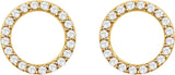 14K Yellow 1/5 CTW Natural Diamond Circle Earrings