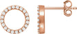 14K Rose Gold 1/5 CTW Natural Diamond Circle Earrings