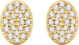 14K Yellow 1/6 CTW Natural Diamond Cluster Earrings