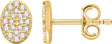 14K Yellow 1/6 CTW Natural Diamond Cluster Earrings