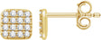 14K Yellow Gold 1/5 CTW Natural Diamond Cluster Earrings