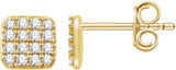 14K Yellow Gold 1/5 CTW Natural Diamond Cluster Earrings