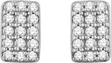 14K White 1/5 CTW Natural Diamond Cluster Earrings