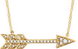 14K Yellow 1/10 CTW Natural Diamond Arrow 18" Necklace