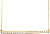 14K Yellow 1/3 CTW Natural Diamond Bar 16-18" Necklace