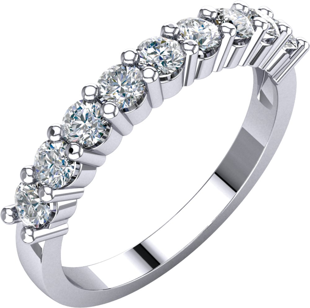 14K White 3/4 CTW Natural Diamond Anniversary Band