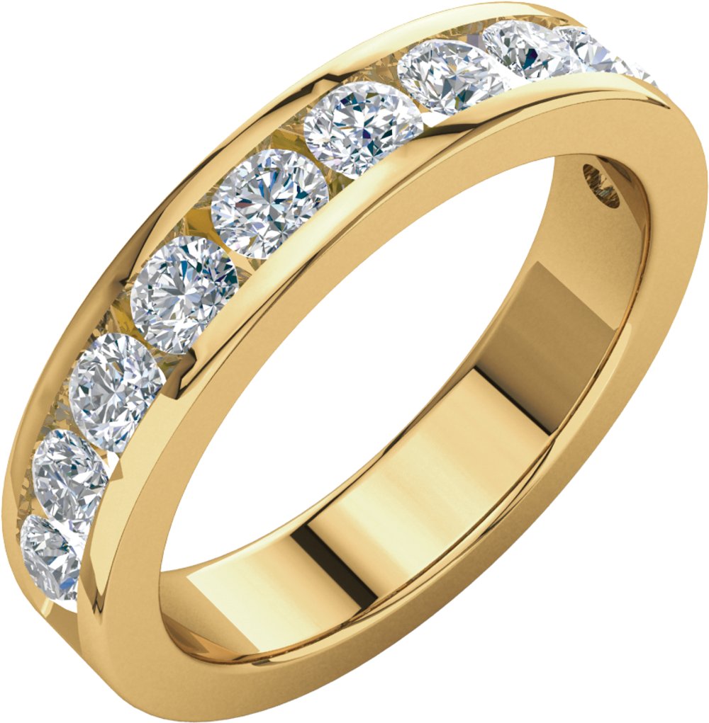 14K Yellow 1 CTW Natural Diamond Anniversary Band