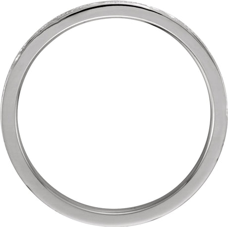 14K White Gold 2 mm Hand-Engraved Band Size 7