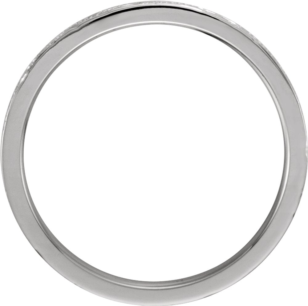 14K White Gold 2 mm Hand-Engraved Band Size 7