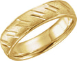 14K Yellow 6 mm Design Band Size 8.5 