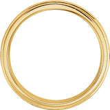 10K Yellow Gold 6 mm Milgrain Wheat Pattern Comfort-Fit Half Round Band Size 7.5