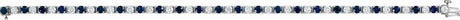 14K White Gold Lab-Grown Blue Sapphire & 2 3/8 CTW Lab-Grown Diamond Line 7" Bracelet