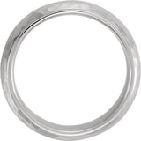 14K White 7 mm Comfort-Fit Half Round Band
