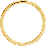 14K Yellow 2 mm Comfort-Fit Half Round Band