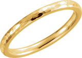 14K Yellow 3 mm Comfort-Fit Half Round Band Size 8