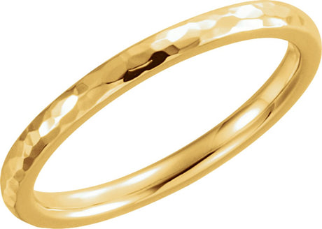 14K Yellow 3 mm Comfort-Fit Half Round Band Size 8