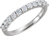14K White Gold 7/8 CTW Natural Diamond Anniversary Band