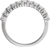 14K White Gold 7/8 CTW Natural Diamond Anniversary Band