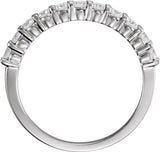 14K White Gold 7/8 CTW Natural Diamond Anniversary Band