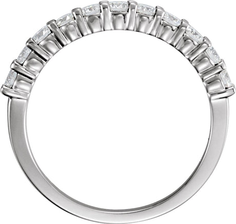 14K White Gold 7/8 CTW Natural Diamond Anniversary Band