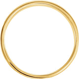 14K Yellow 6 mm Flat Hammered Band