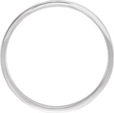 14K White 2 mm Flat Band