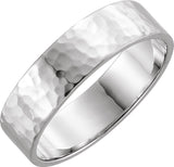 14K White 4 mm Flat Band Size 7