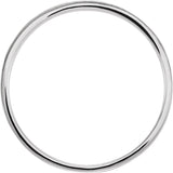 14K White 6 mm Flat Hammered Band