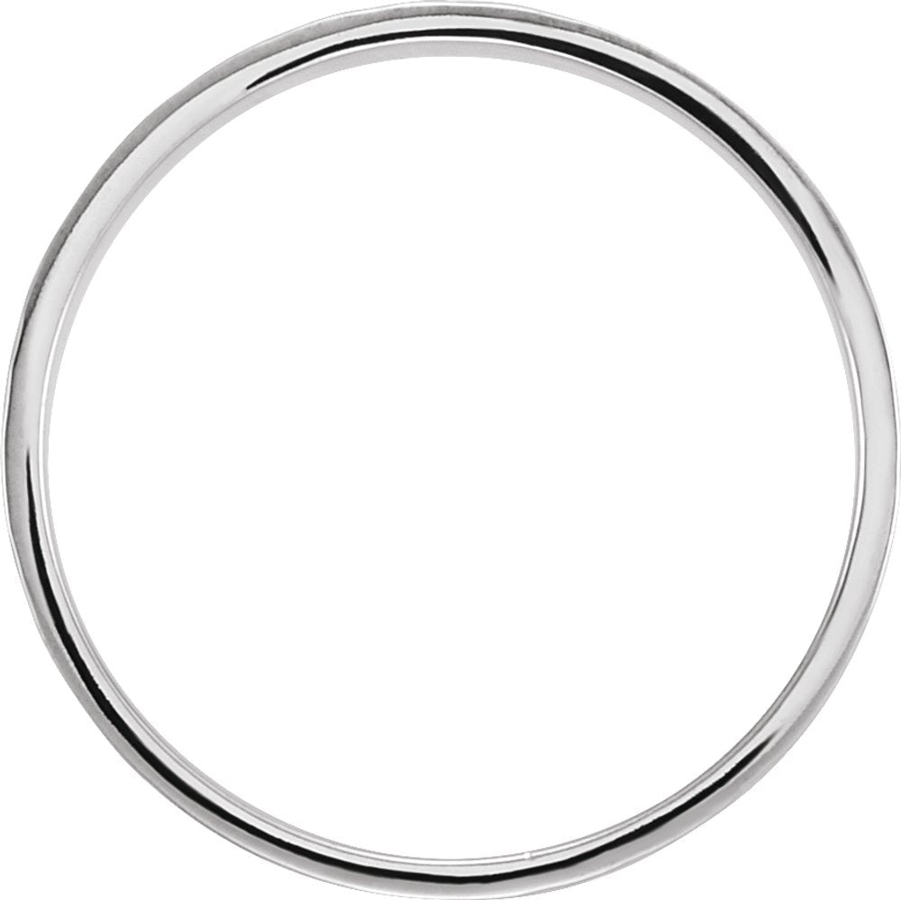 Platinum 6 mm Flat Hammered Band