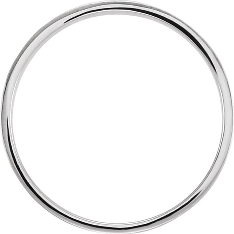 14K White 6 mm Flat Band