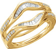 14K Yellow 1/2 CTW Natural Diamond Ring Guard
