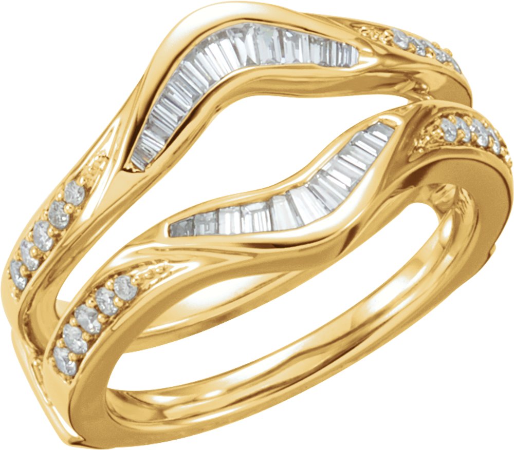 14K Yellow 1/2 CTW Natural Diamond Ring Guard