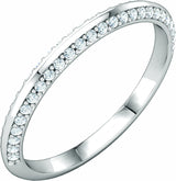 14K White 1/5 CTW Natural Diamond Band