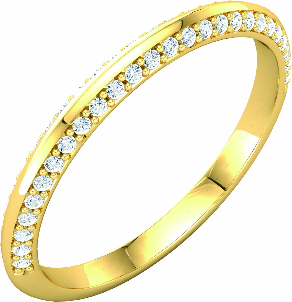 14K Yellow 1/5 CTW Natural Diamond Band